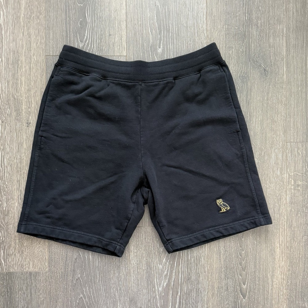 OVO Octobers Very Own Drake Owl Black Sweatshorts Gold Logo M Luxury Streetwear